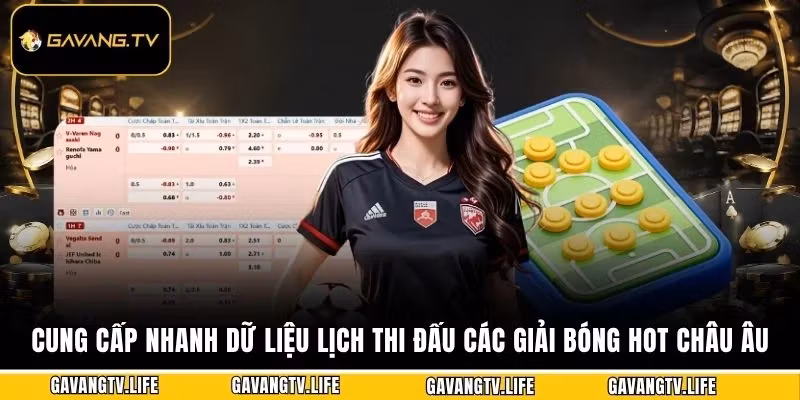 Cung cấp nhanh dữ liệu lịch thi đấu các giải bóng hot châu Âu