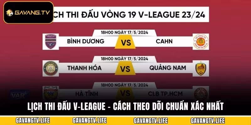 Lịch Thi Đấu V-League
