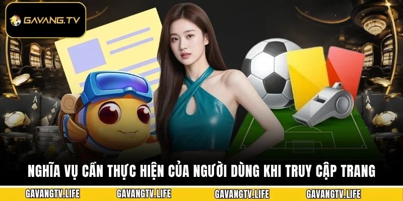 Nghĩa vụ cần thực hiện của người dùng khi truy cập trang